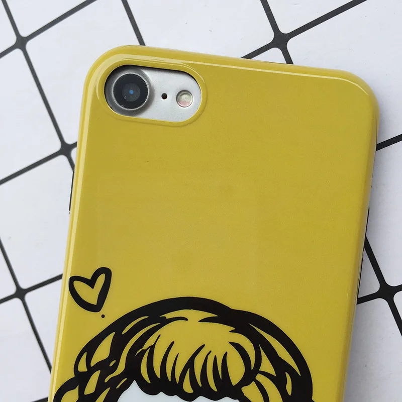Funny Cartoon Phone Cases For iPhone 6 6S 7 8 Plus X Soft TPU Silicone Cool Korean Style Inset Boy & Girl Cover Coque Fundas New (6)