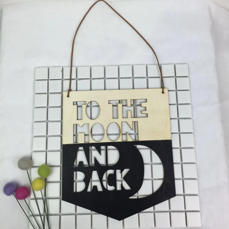 

Nordic Dream Wood Slogane Creative Letters Wall Stickers Inscription Language Wall Decoration Baby Children 's Room Hanging AB