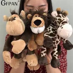 5 шт./партия Kawaii Мягкая кукла Тигр, слон, обезьяна, Лев, жираф, мягкая плюшевая игрушка с животными, подарок на день рождения для детей, детей