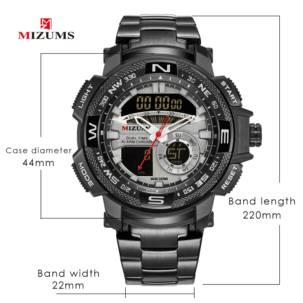 MIZUMS Luxury Men's LED Digital Quartz Watch Men Army Military Sport Watches Male Waterproof Date Wristwatch Relogio Masculino MIZUMS Luxury Men's LED Digital Quartz Watch Men Army Military Sport Watches Male Waterproof Date Wristwatch Relogio Masculino
