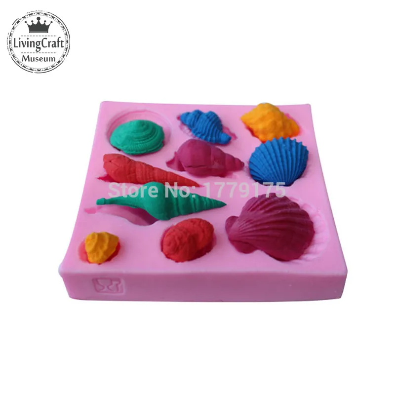 

Sea Lifes 10 style Shell Conch shape,Silicone cake cookies Chocolate Baking Mold,cooking tool,Cake Decorating Fondant Tools,DIY