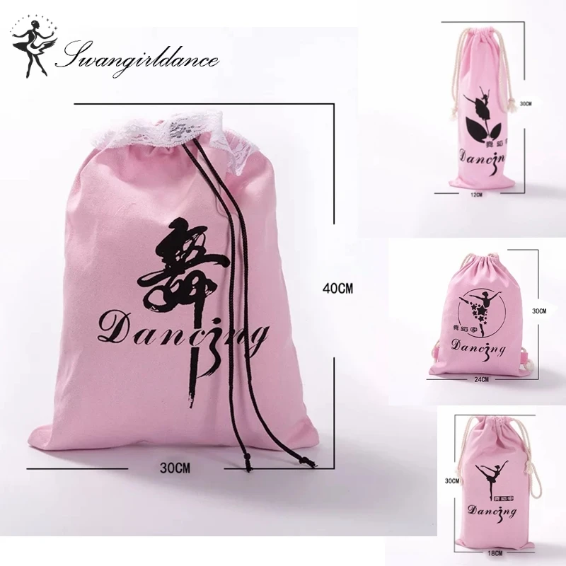 Children Ballet Dance Drawstring Backpack Bag Kids Sport Dancing Bag Accessories printing Oxford Double Ballet Bag AS8648