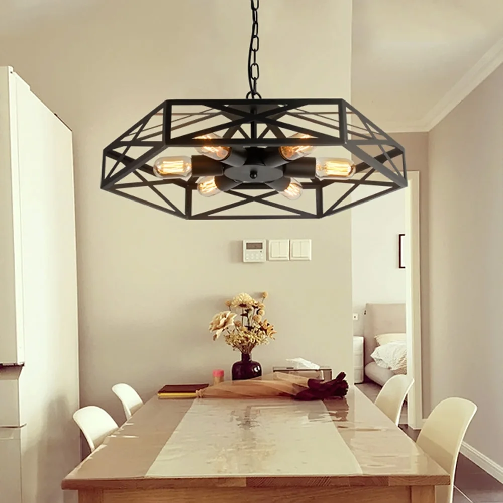 Retro industriellen stil eisen pendelleuchte einfache kreative design pendelleuchte mit basistyp von e27e26 verwendet