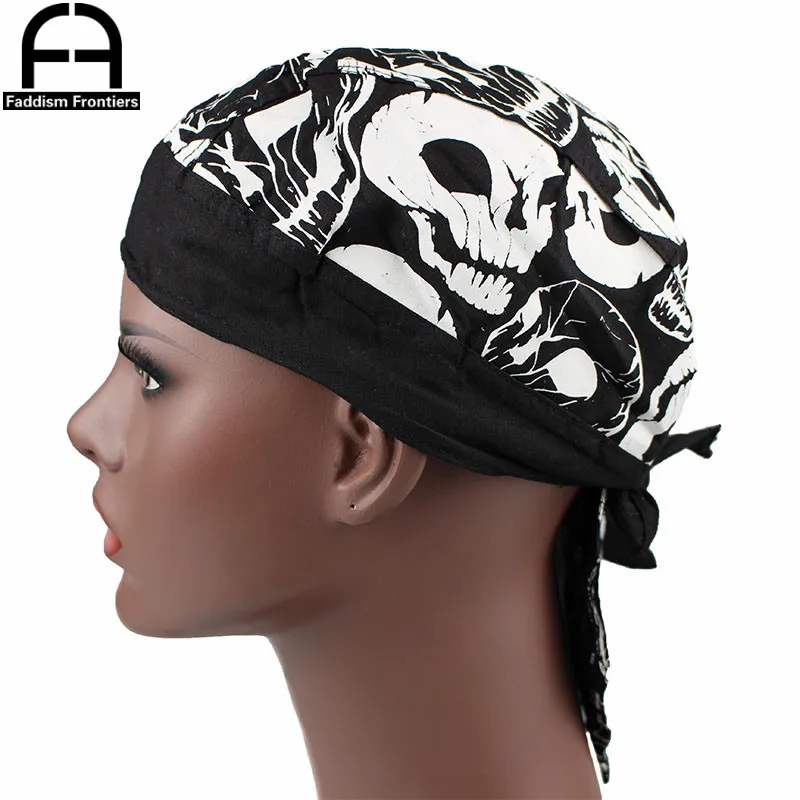 Индивидуальный мужской принт Durags тюрбан банданы мужские Durag дышащая тряпка