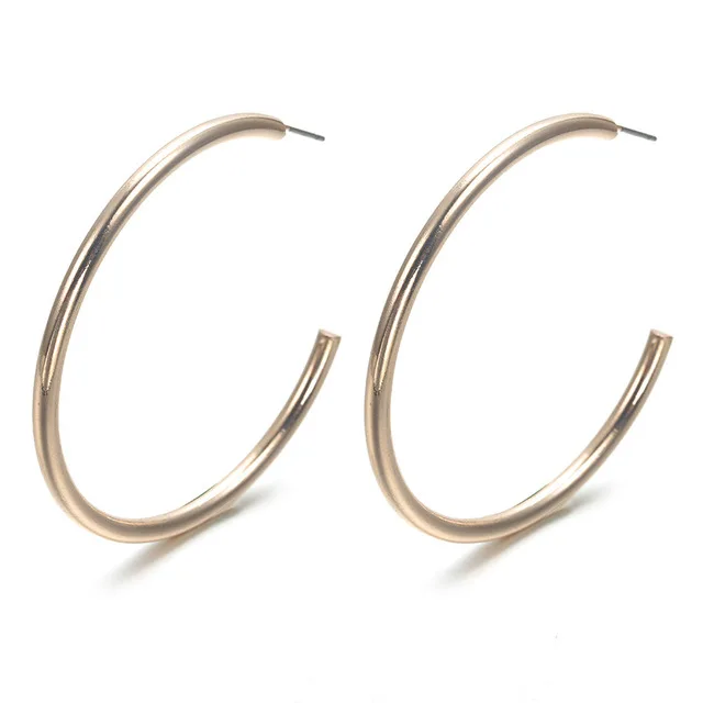 

Large Simple Hoop Earrings for Women Boho Steampunk Big Circel Fashion Earrings Femme oucle d'oreille Minimalist Jewelry