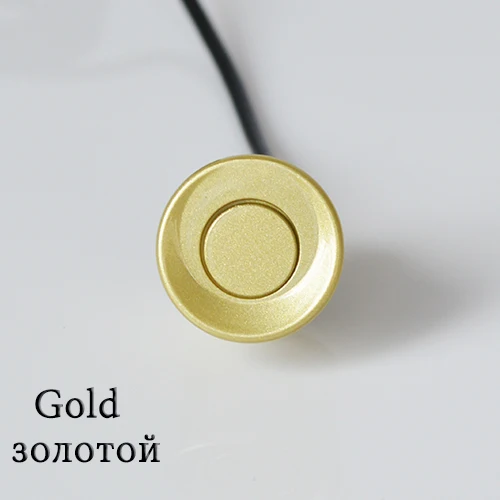 Золотой SINOVCLE автомобильный комплект светодиодных датчиков парковки 4 датчика s 22 мм дисплей с подсветкой обратный резервный Радар монитор системы 12 в 8 цветов - Название цвета: Золотой