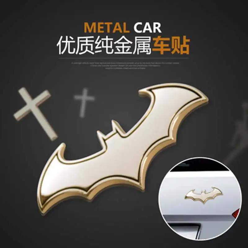 3D автомобильные наклейки металлическая летучей мыши значок эмблема хвостовая