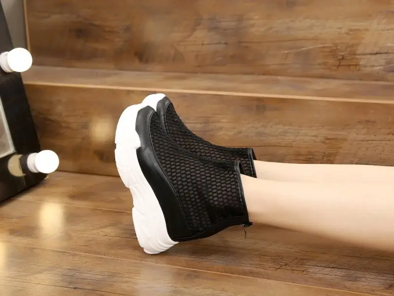 AGUTZM/Новая женская обувь повседневная обувь из дышащего сетчатого материала на толстой подошве корейские летние женские сандалии; Y285