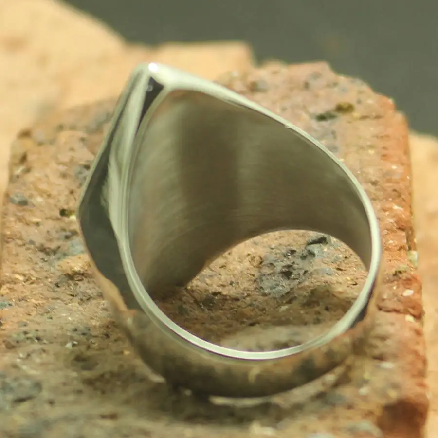 Mens Boys 316L Stainless Steel Lucky Number Silver 8 Ring