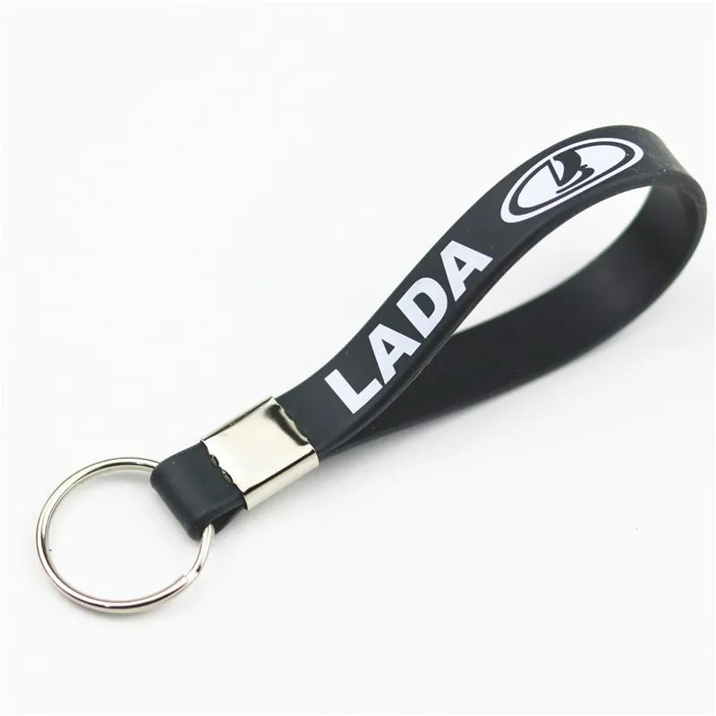 Светящаяся силиконовая эмблема значок автомобильный брелок для Lada Niva Kalina Priora Granta Largus ВАЗ Samara автомобильный Стайлинг - Название цвета: for Lada BLACK
