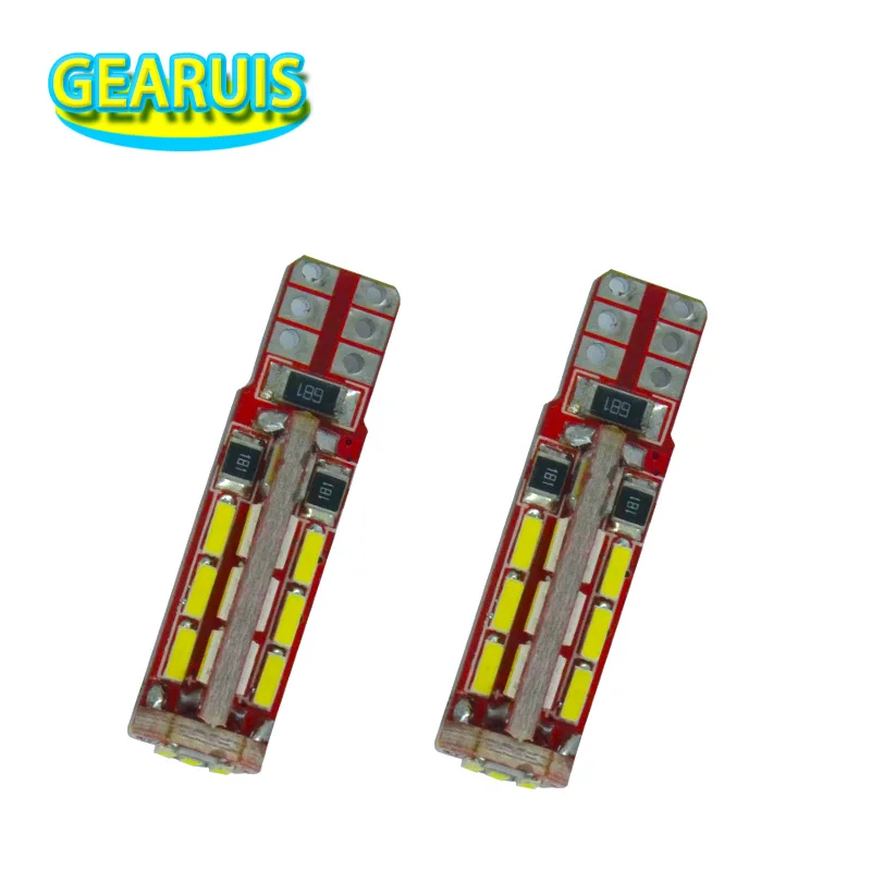 100X высокая мощность T10 Canbus 2 Вт светодиодный 190MA 27 SMD 4014 безошибочный 27SMD 194 168 W5W без