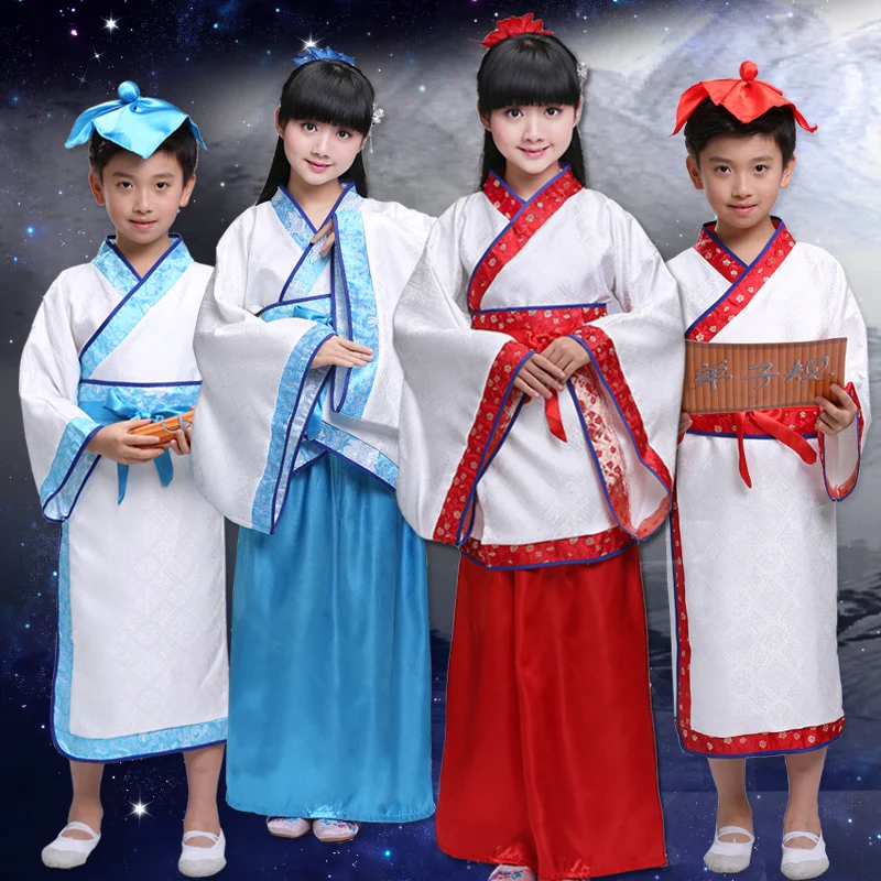 Children Chinese traditional Performances Costumes Boys Girls Chinese
