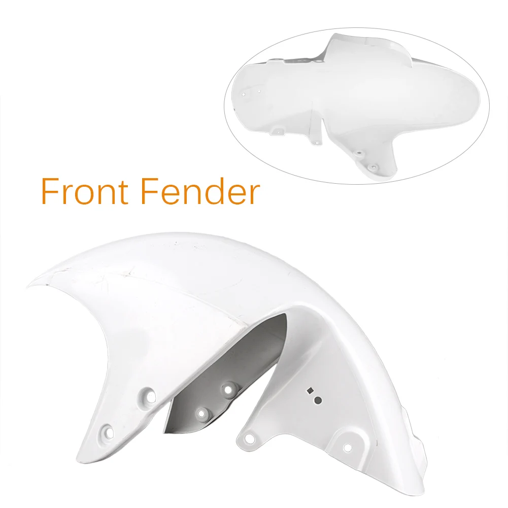 Unpainted White Front Wheel Fender Mudguard Splash Extension Extender Fairing Cover For SUZUKI HAYABUSA GSX1300R GSX 1300R 08-12