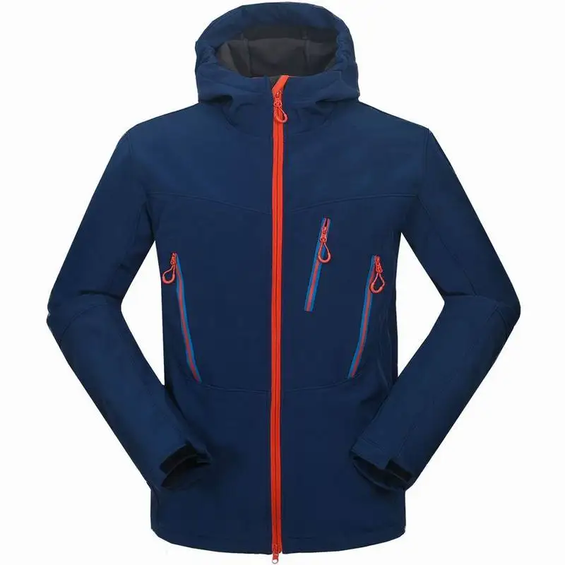 Man Hiking Jacket Softshell Fleece Skiing Camping Riding Coat Windproof ...