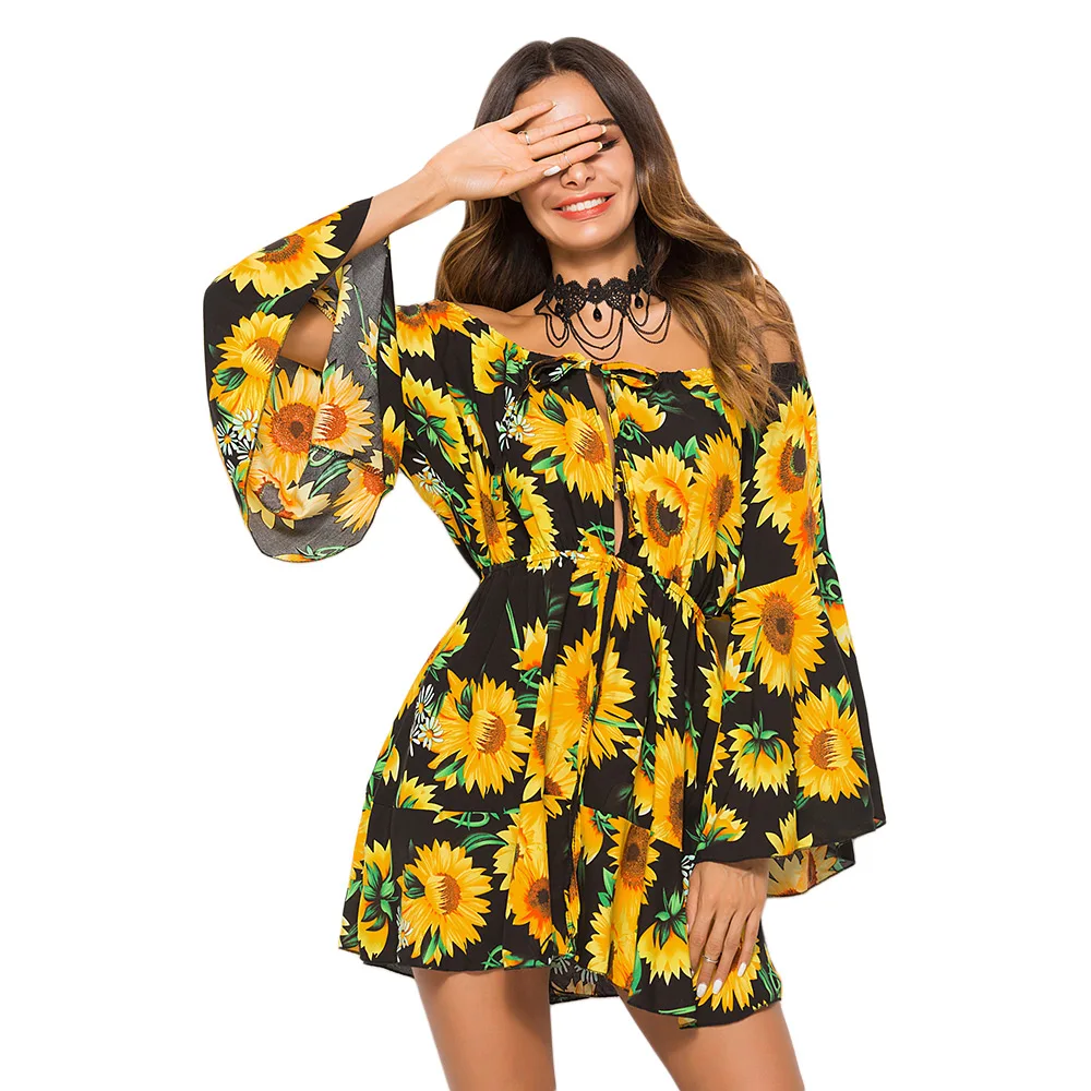 casual bell sleeve dress