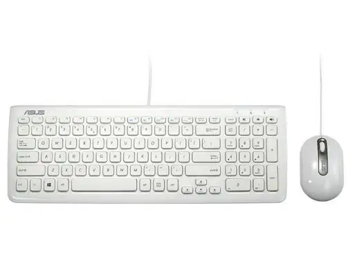 ASUS KM-100 Keyboard And Mouse Combo Official Use USB Wired Ergonomic Design Arc Shaped Edge Asus Laptop Desktop Esports
