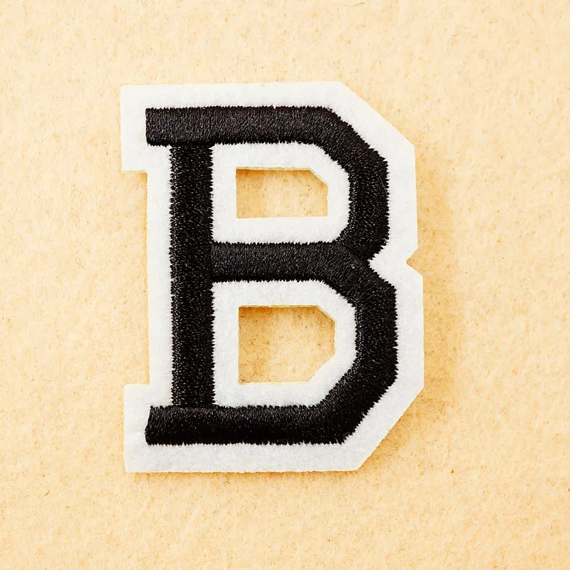 

Letter: B (Size:4*5.5cm) DIY Cloth Patch Badge Embroidered Cute Badges Hippie Iron On Kids Cartoon For Clothes Stickers