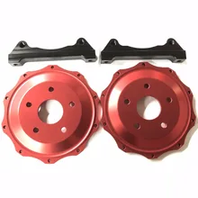 Jekit часть автомобиля сплав цветок красный центральный колпачок и черный кронштейн для 380*34 мм тормозные диски роторы для TOYOTA ALPHARD передний