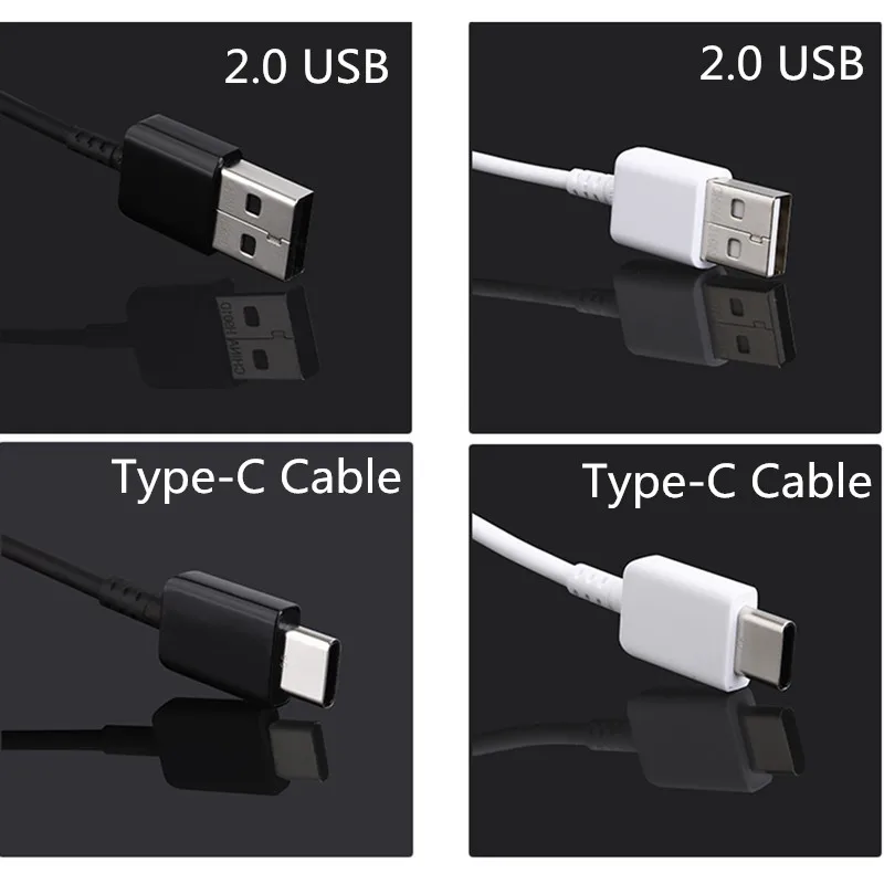 Оригинальное быстрое зарядное устройство Samsung S10 USB быстрый адаптер 1 м кабель