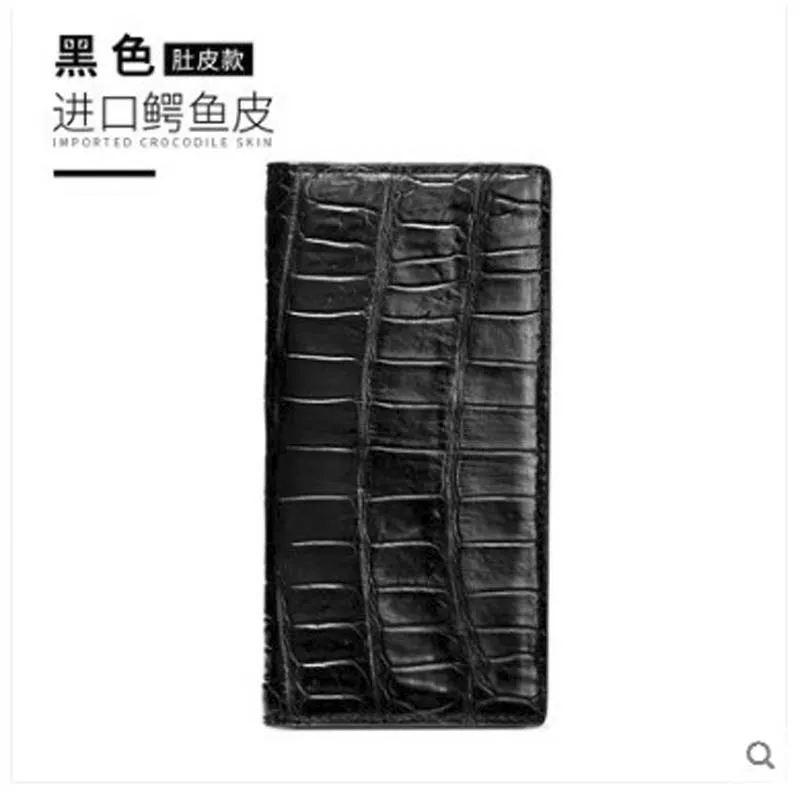 

yuanyu Crocodile leather wallet men's long style imported crocodile leather wallet ultra-thin multi-clip crocodile leather bag