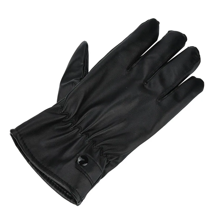  Men Fashion Warm Cashmere Leather Male Winter Gloves Driving Waterproof Hand Gloves guantes eldiven handschoenen 40FE1907