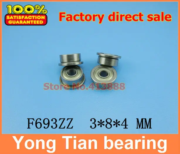 

High quality 10pcs ABEC-5 F693ZZ F693 ZZ F693Z Metal Double Shielded flanged Bearing Ball Bearings with flange 3*8*9.5*4*0.9 mm