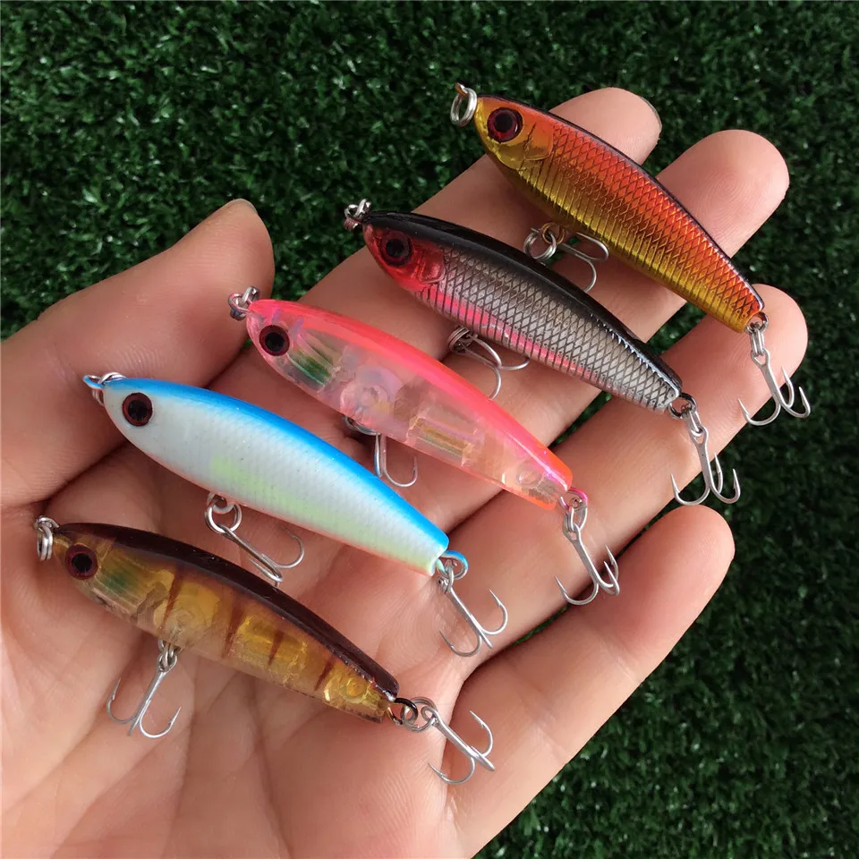 

Swolfy New Fishing Lure Pencil 3.5g/50mm Shad 3D Eye Artificial Bait Bass Pike Lures