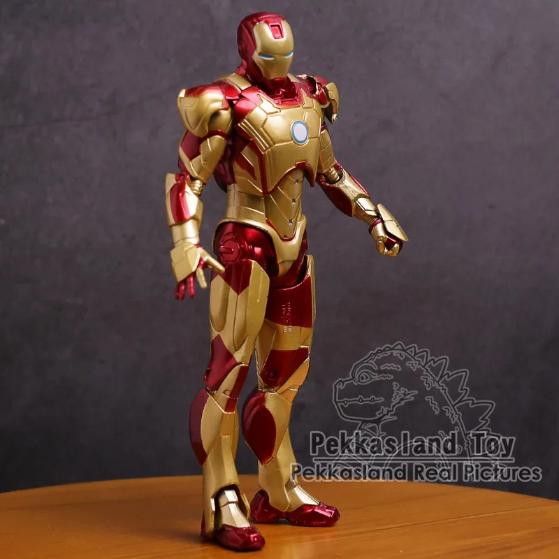 Железный человек Mark XLII MK 42 Золотой Железный человек ПВХ фигурка Коллекционная модель игрушки
