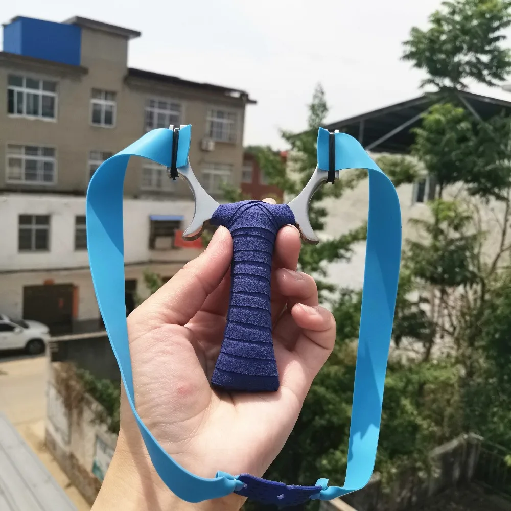 

Precise Hunting Sling Shot Stainless Steel Flat Rubber Band Slingshot Catapult Outdoor professional Camping tool New Slingshot