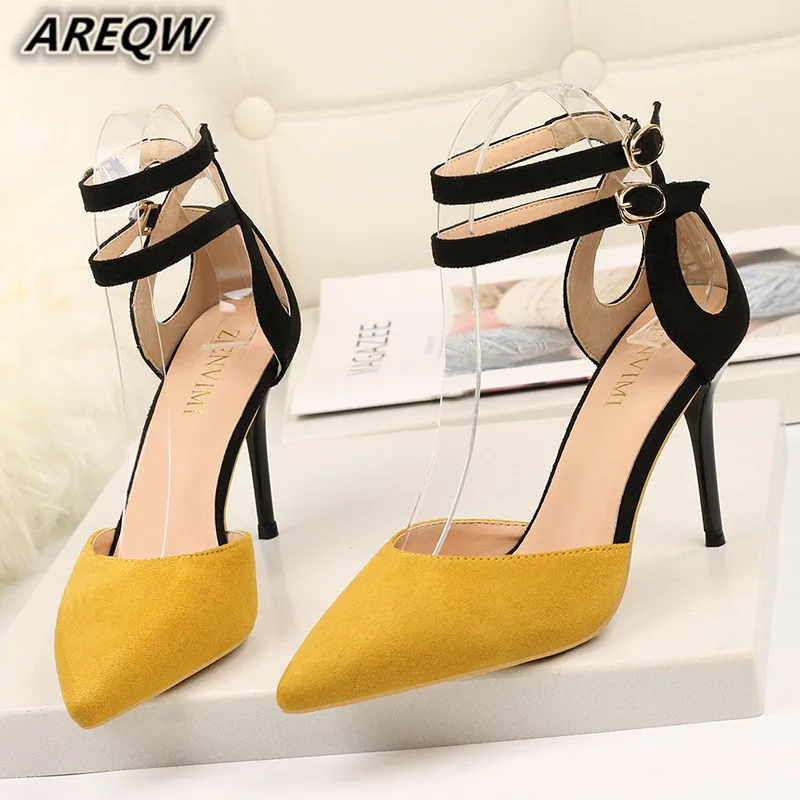 

Women's High Heel Sandals Sexy Stiletto Belt Buckle Roman High Heel Sandals Supply Large Size 35-41 Women's Shoes