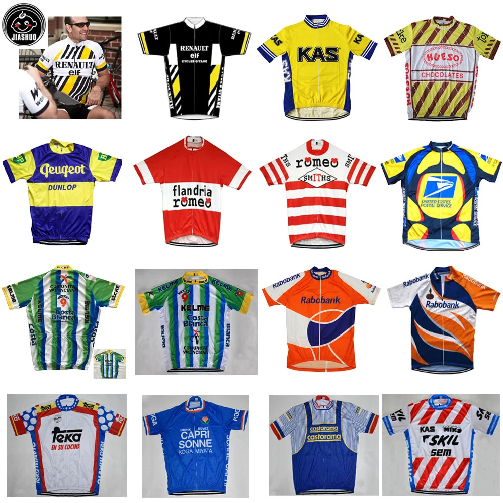 

Classical Retro NEW Mountain Road RACE Team Bike Cycling Jersey Tops Breathable Customized Jiashuo Multi Styles Colors