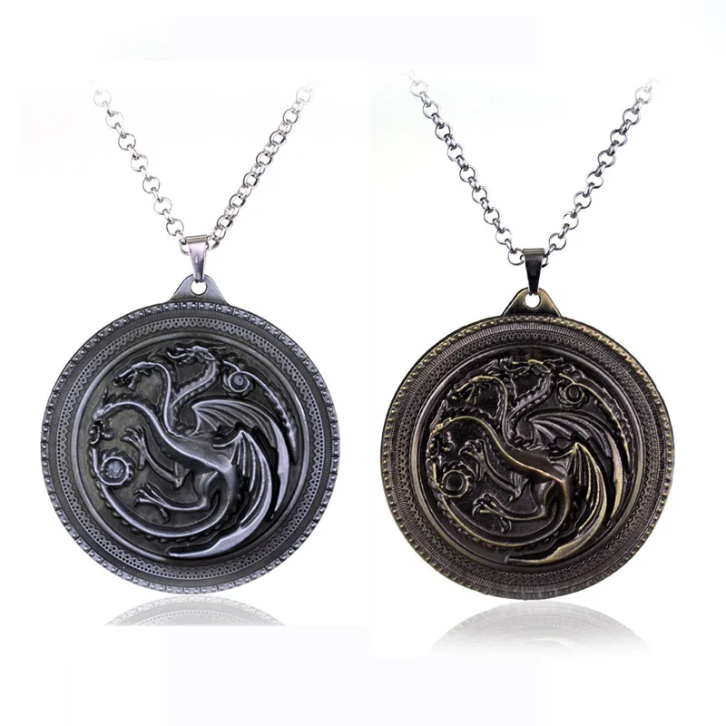 RJ Game of Thrones Necklaces House Stark Lion Wolf Dragon Deer Logo Pendant A Song Of Ice And Fire Targaryen Dragon Keyring Gift RJ Game of Thrones Necklaces House Stark Lion Wolf Dragon Deer Logo Pendant A Song Of Ice And Fire Targaryen Dragon Keyring Gift