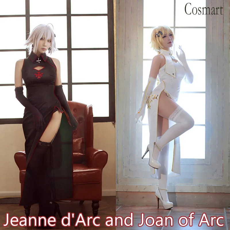 

Anime Fate Grand Order FGO figure Joan of arc Black Jeanne d'Arc Alter cosplay costume Cheongsam Party Dress Uniform Halloween