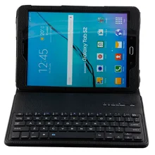 Wireless Bluetooth Keyboard for Samsung Galaxy Tab S2 T810 T815 T819 9.7\" Tablet Portfolio Leather Stand Case Cover