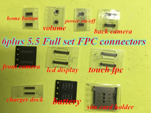 1 комплект (10 шт.) полный коннекторов FPC для iPhone 6plus 5 дюйма ЖК-дисплей с сенсорным