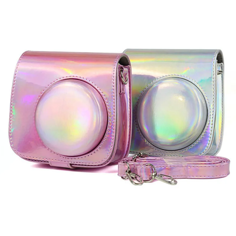 Чехол для Камеры Fujifilm Instax Mini 9 8 голографический Блестящий лазерный чехол камеры