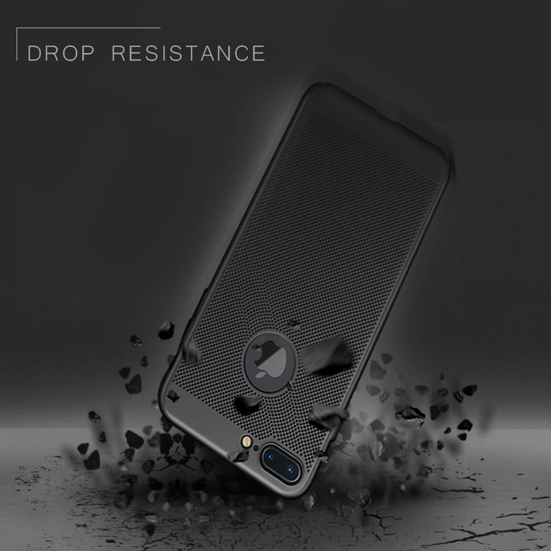 iphone se waterproof case Ultra Slim Breathe Case For iPhone 13 12 11 Pro Max Xr Xs Xs 6S 6 7 8 Plus 5S 5 S SE X Cover Shell Heat Dissipation Hard PC Case cute iphone se cases