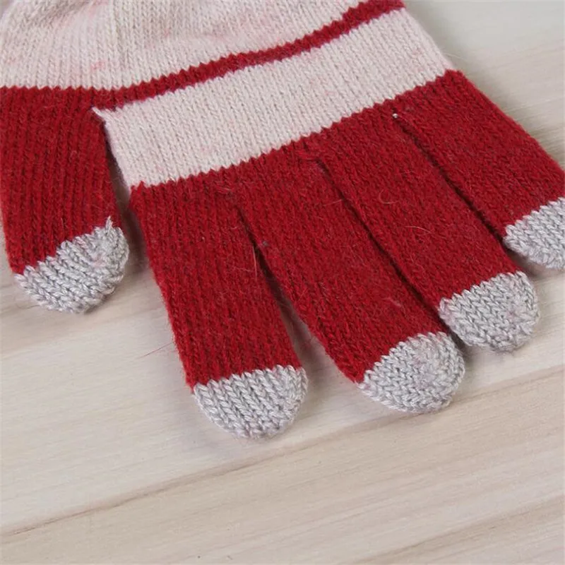 Зимние спортивные теплые перчатки для любителей 5 пальцев с сенсорным экраном для iphone/ipad всех смартфонов, верх из мягкой шерсти кролика, высокая чувствительность