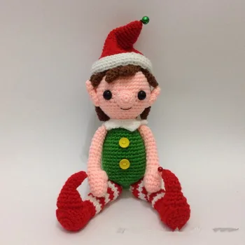 

crochet toy amigurumi doll Chirstmas elf rattle model number SCA0018