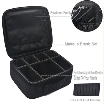 

AUAU-Women Cosmetic Bag Travel Cosmetic Organizer Zipper Portable Makeup Bag Designers Trunk Make Up Bags