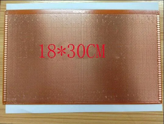10 шт. 18*30 см 1,6 мм односторонняя bakelite универсальная перфокарта с отверстиями плата, тестовая плата продажи