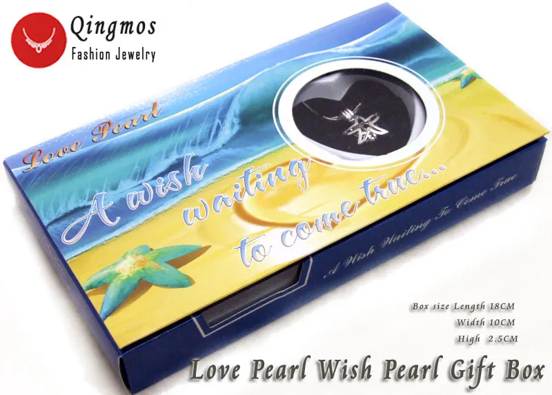 

Qingmos Wish Pearl Chokers Necklace for Women with 17mm Starfish Cage Love Pearl Holder Trendy Pendant Necklace Gift Box-3646