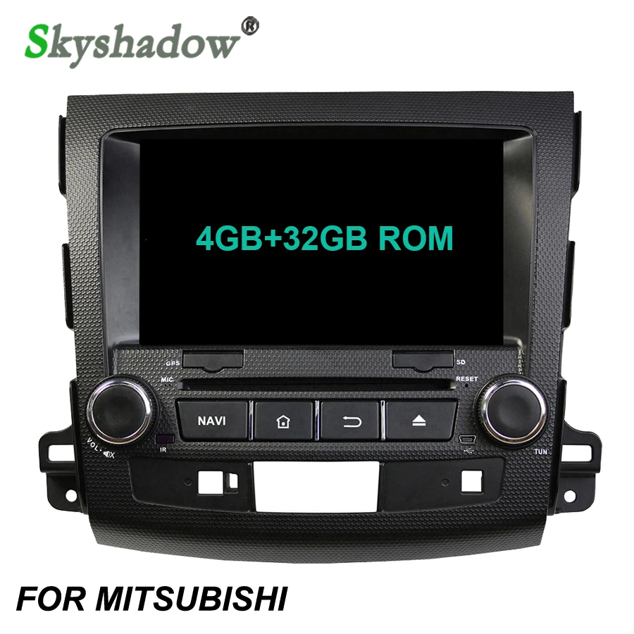 DSP Android 9,0, 4 Гб+ 32G 8 ядро для MITSUBISHI Outlander 2006-2010 2011 2012 автомобильный dvd-радиоплеер gps карта RDS Wi-Fi Bluetooth 4,2
