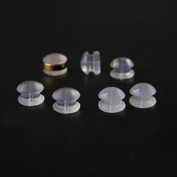 

20 PCS High Quality 5.8mm*5mm Earrings Set Transparent Silicone Earrings Accessories Ear Plugging Earring Back Stopper