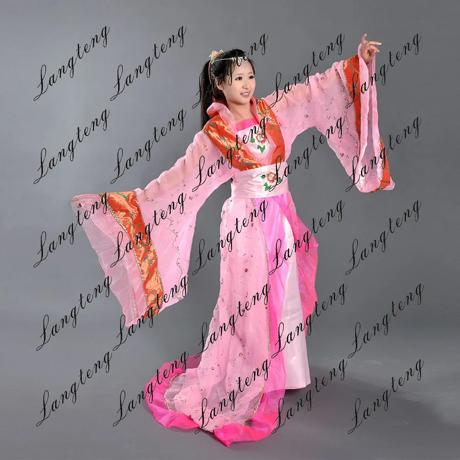 Новинка года древней китайской Костюмы Женский костюм Тан костюм Hanfu Datang Поезд Одежда Костюм Феи костюм принцессы