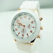 Relogio Feminino 2017 Hot Sales Geneva Brand Ladies Men Fashion Dress Quartz Wristwatch Rose Gold Case