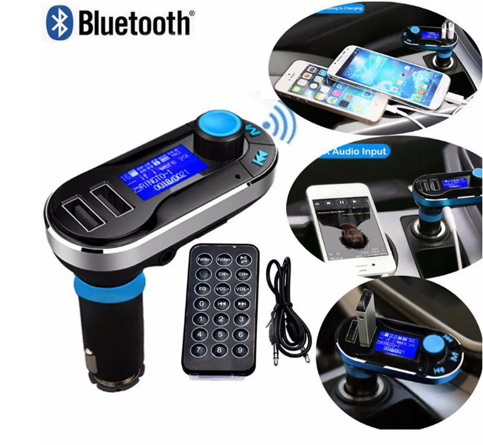 Bluetooth FM Transmitter Module Car Kit MP3 Players With USB SD Aux-in Handsfree Remote Control Car Charger For iphone Samsung-1