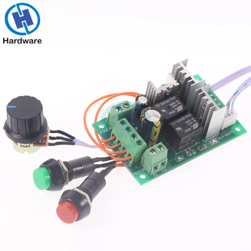 

DC 6-24V 6V 9V 12V 24V 10A PWM DC Motor Speed Controller Forward Backward Reversible Switch RC Control Regulator