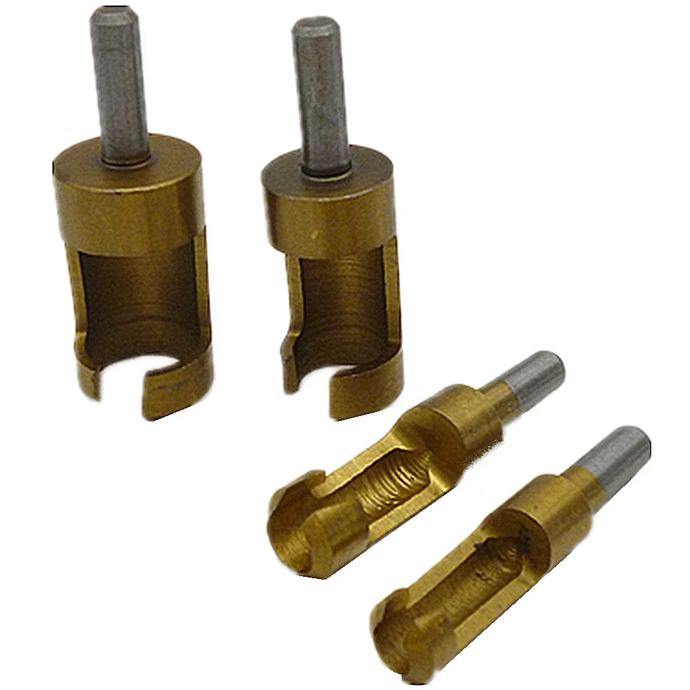 4pcs Titanium Wood Plug Cutter Set 6mm 8mm 13mm 16mm Hole Wood Drills