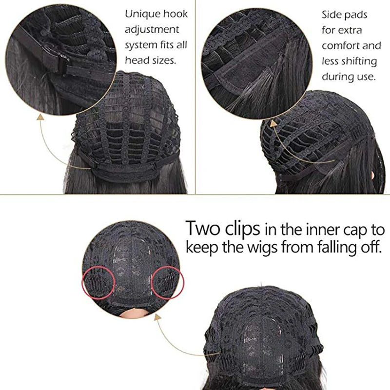 LISI HAIR Long Wave Bangs Black Brown 8 Colors Available Wigs For Women Synthetic Hair High Temperature Fiber LISI HAIR Long Wave Bangs Black Brown 8 Colors Available Wigs For Women Synthetic Hair High Temperature Fiber